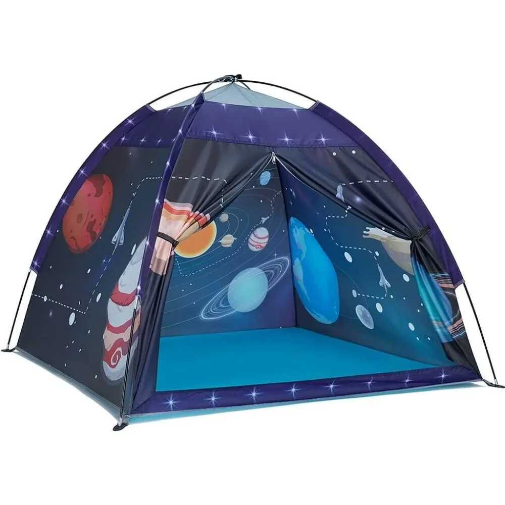 Space World Play Tent Kids Galaxy Dome Popup Playhouse for Boys & Girls